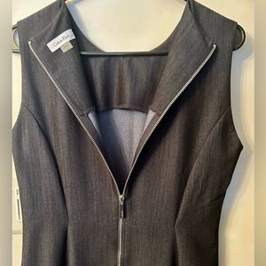 💙 Calvin Klein charcoal grey sleeveless dress